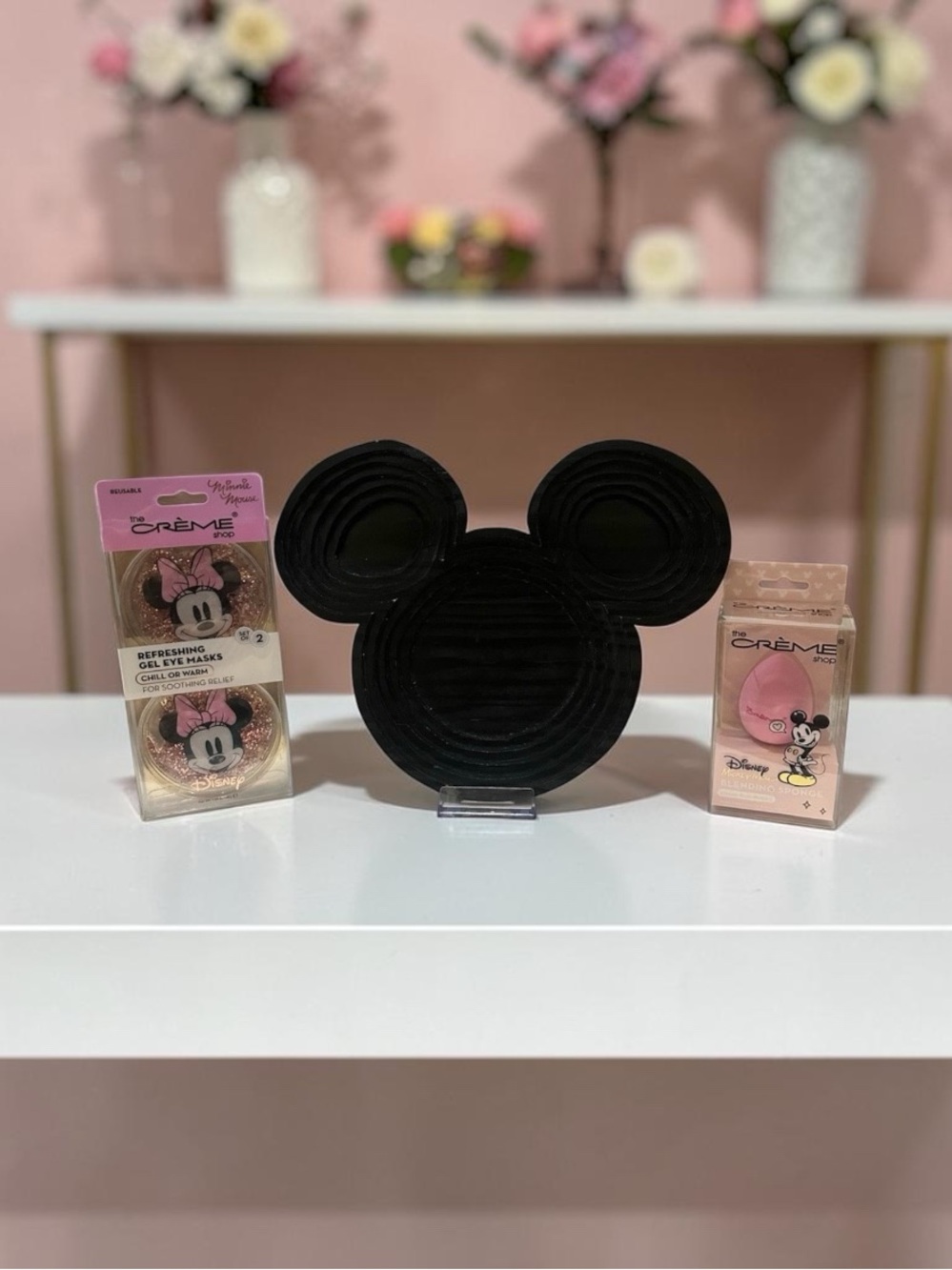 Inspired Mickey Mouse Black wooden bowl with crème shop items set
